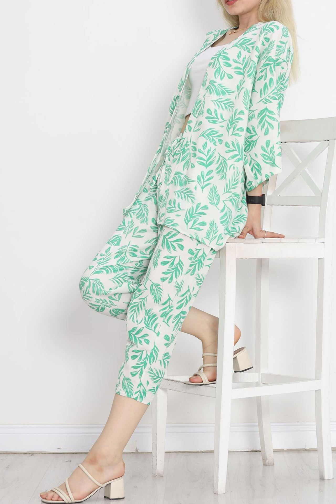 Kimono Takım Yeşildesenli