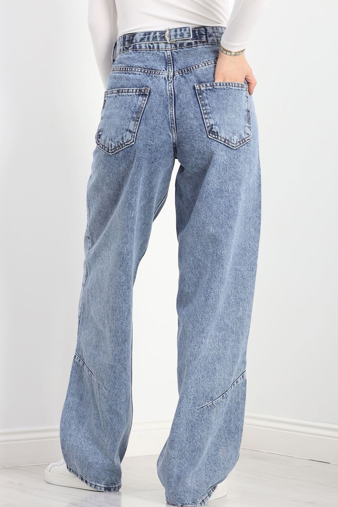 Baggy Jean Kot Pantolon Mavi