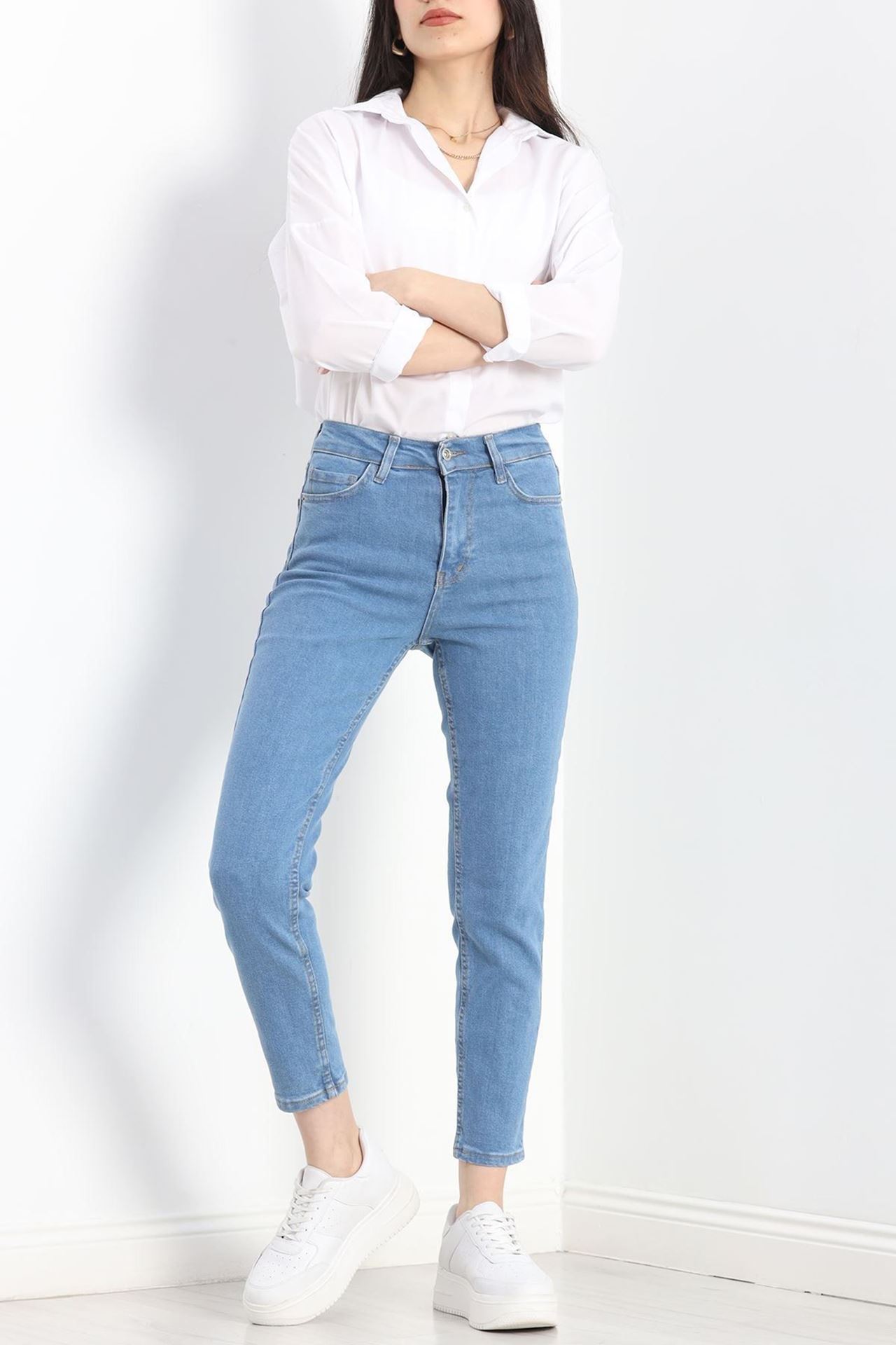 Mom Boyfriend Jeans Açıkmavi1