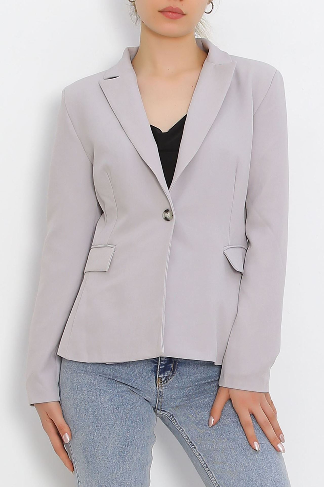 Blazer Ceket Gri